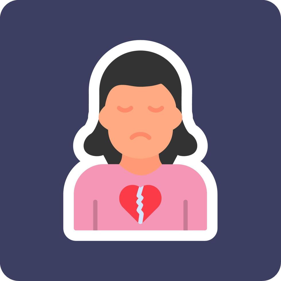 Broken Heart Vector Icon