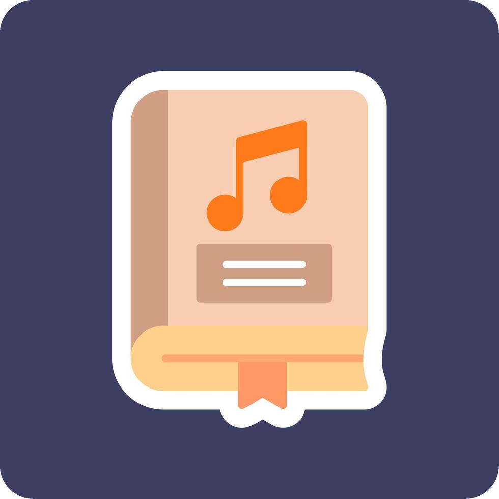 icono de vector de libro de música