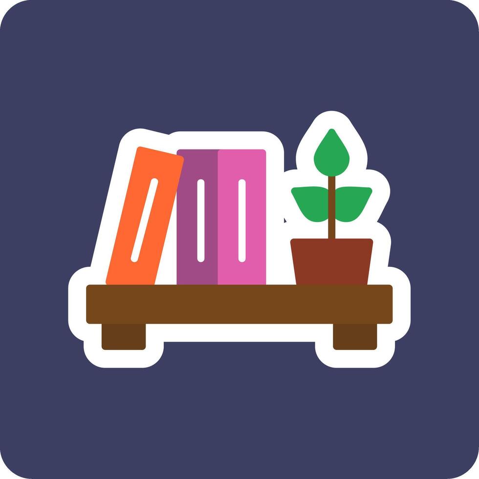 Bookshelf Vector Icon