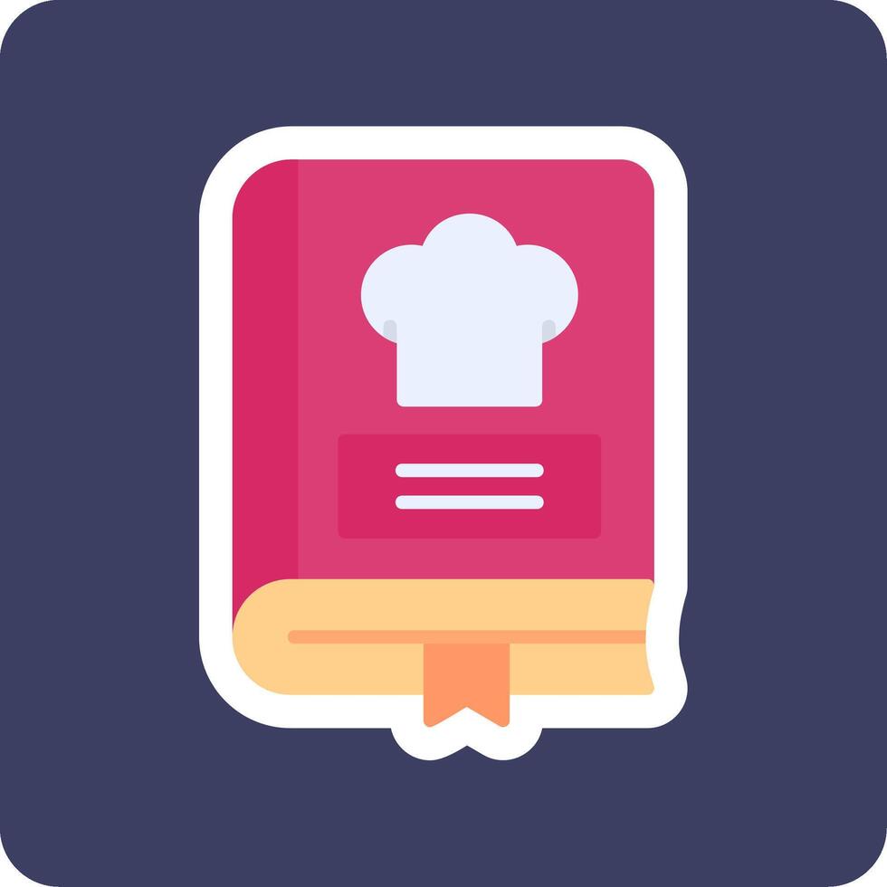 icono de vector de libro de recetas