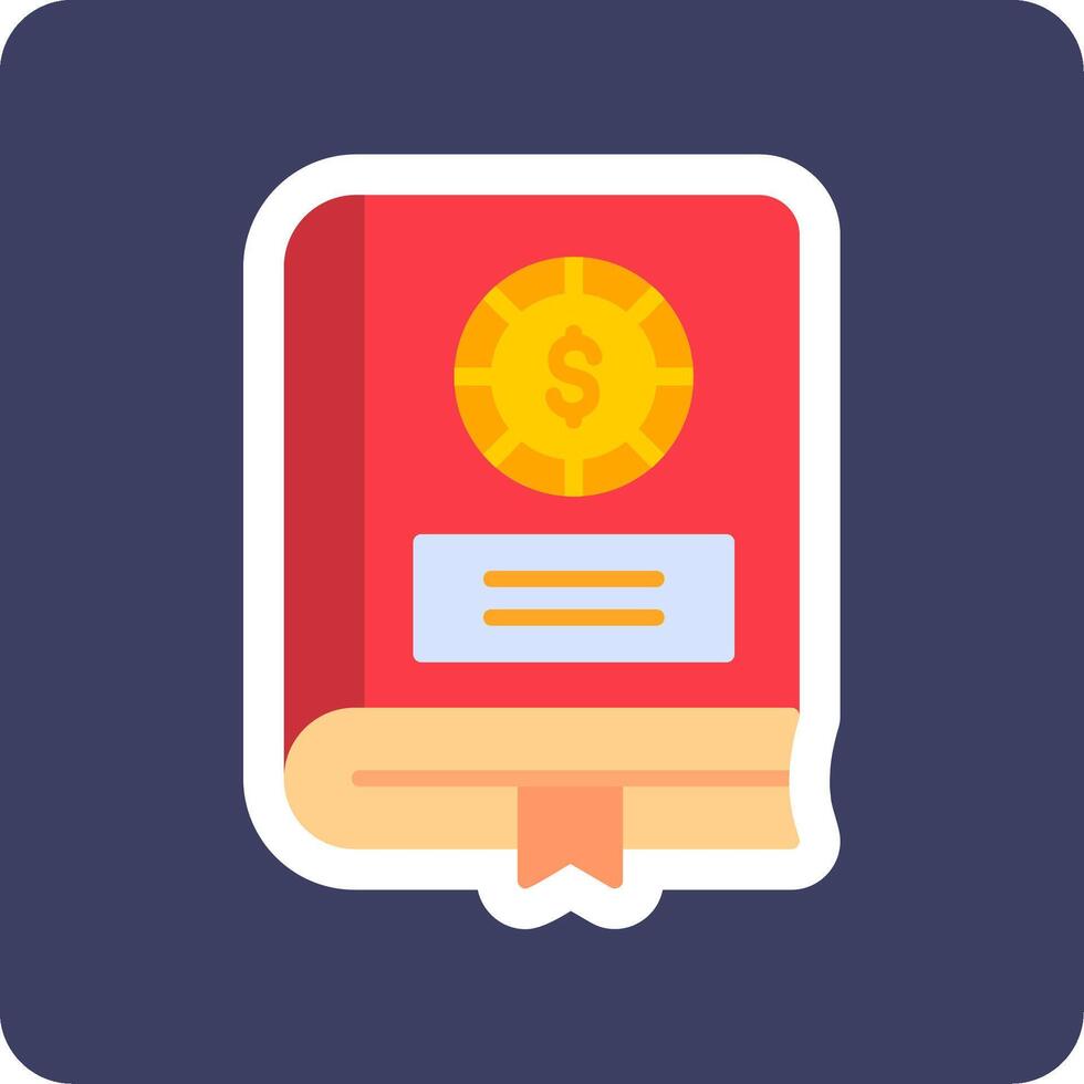 Financial Book Vector Icon