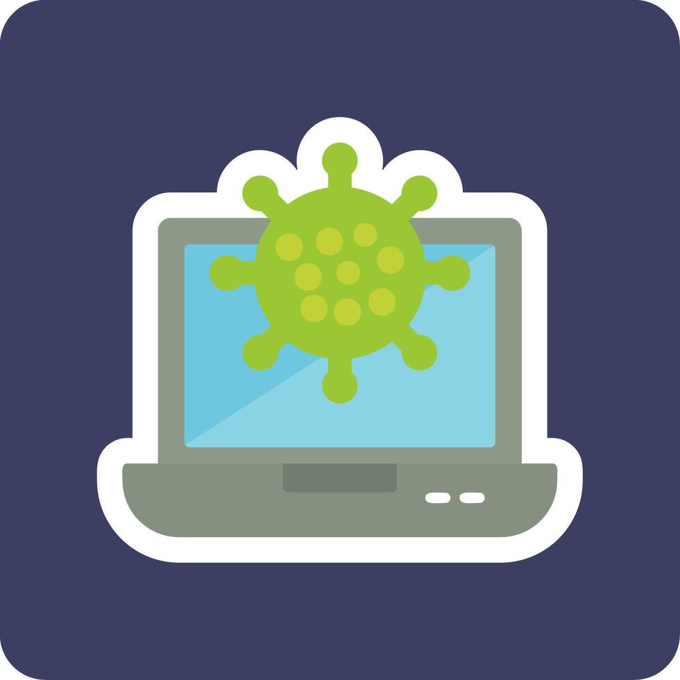 icono de vector de ataque de virus