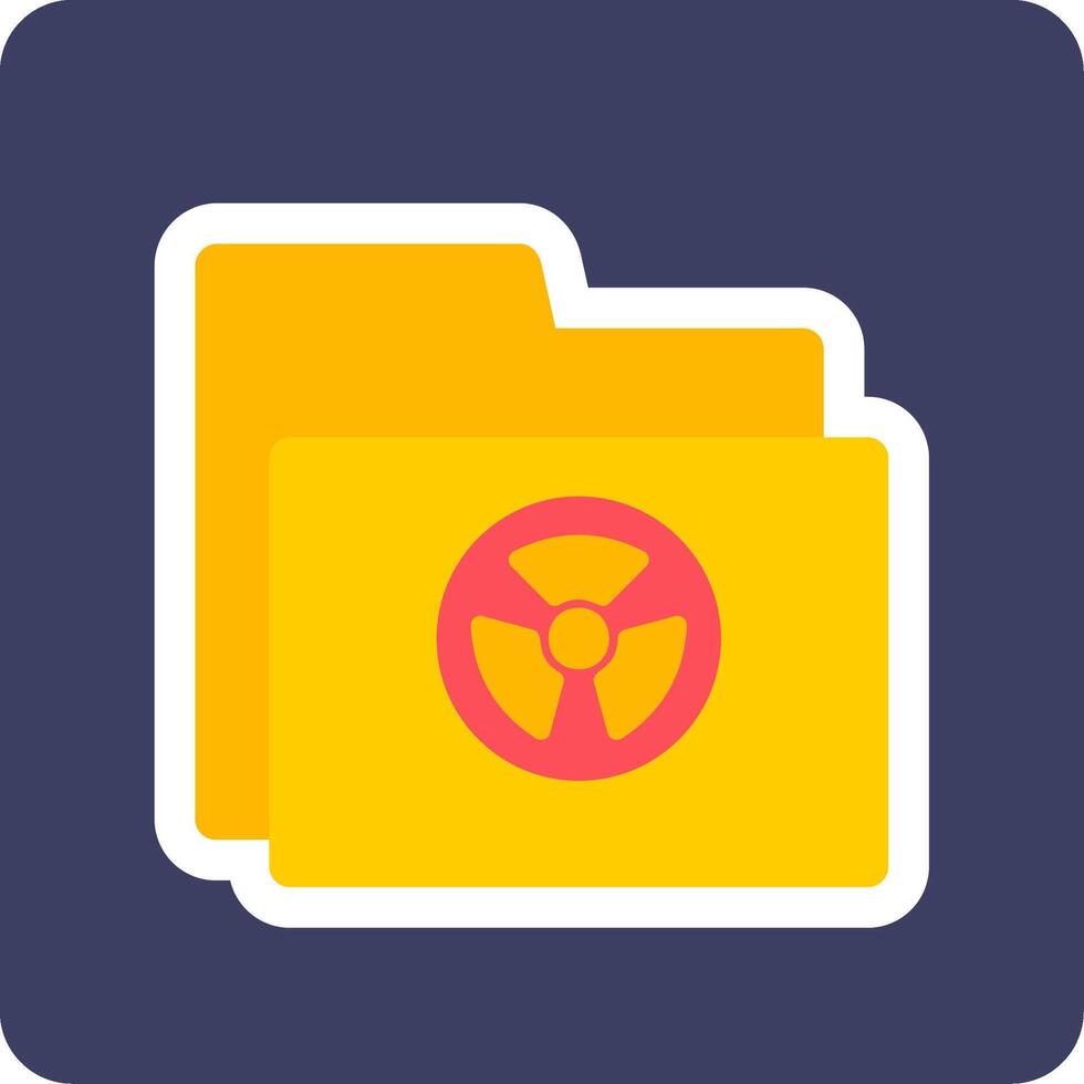 Radioactive Folder Vector Icon