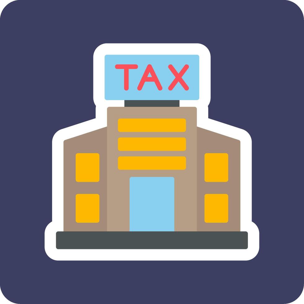 Tax Office Building Vector Icon
