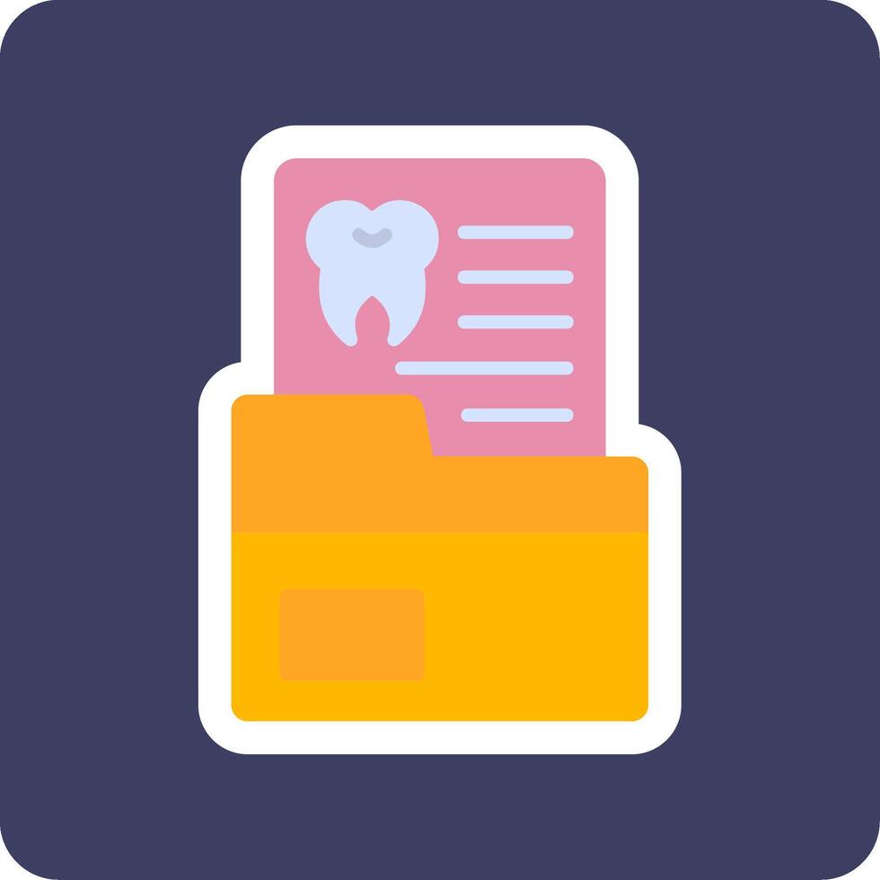 icono de vector de registro dental