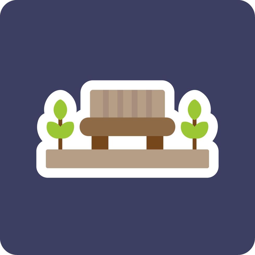 Park Bench Vector Icon