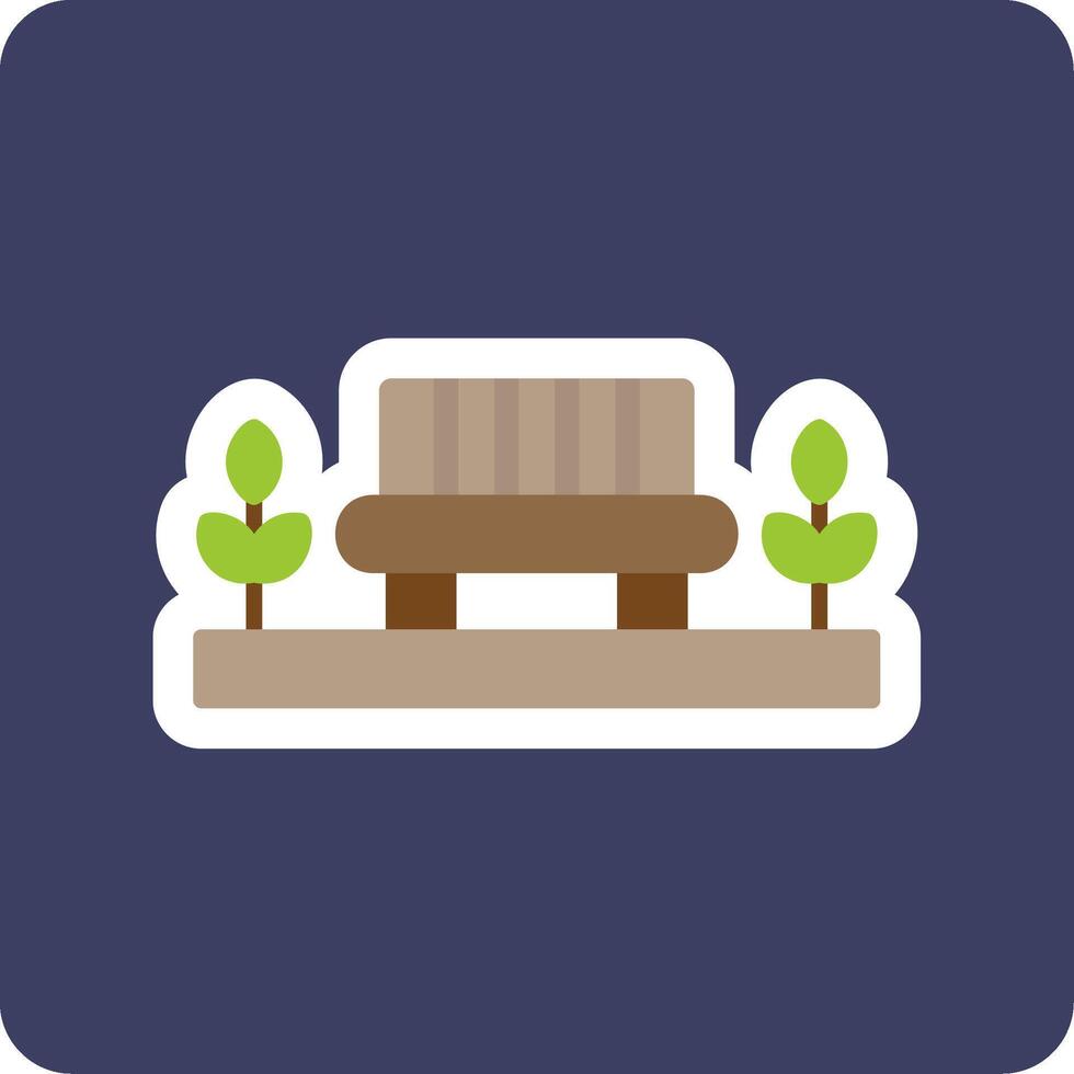 Park Bench Vector Icon