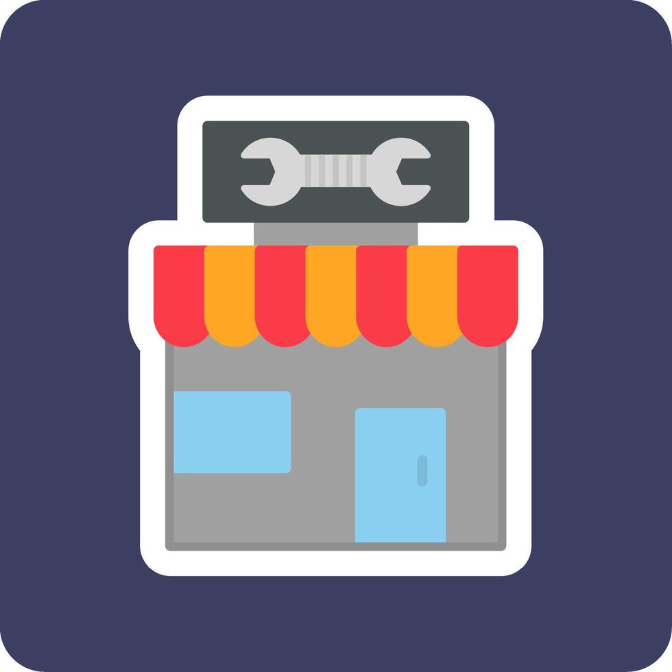 Car Repair Shop Vector Icon