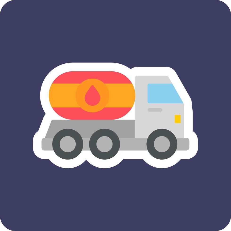 Oil Truck Vector Icon