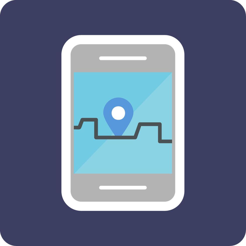 Smartphone Gps Vector Icon