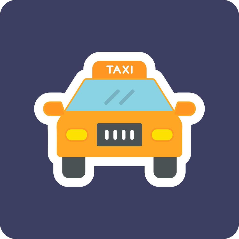 icono de vector de taxi