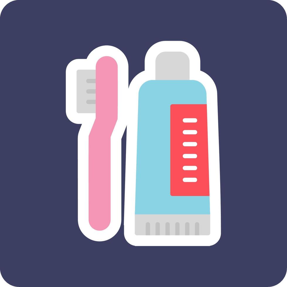 Tooth Cleaning Vector Icon