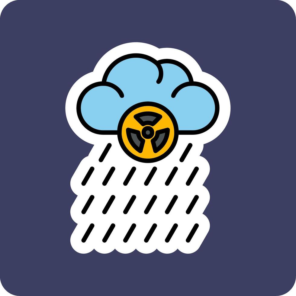 icono de vector de lluvia ácida