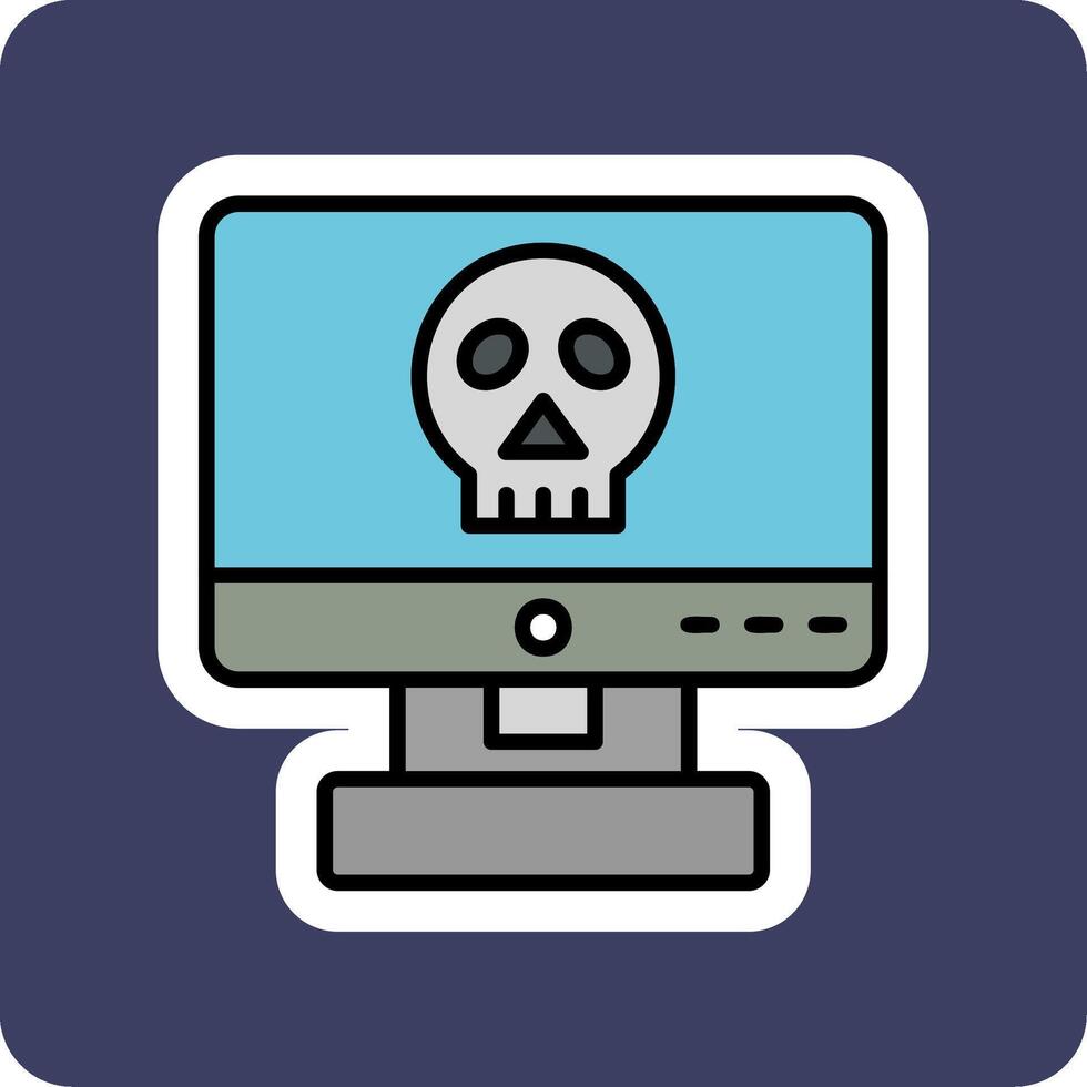Computer Hacking Vector Icon