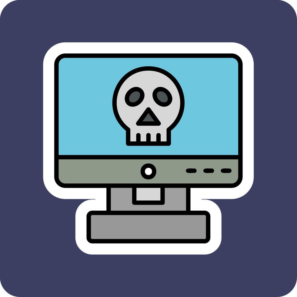 icono de vector de piratería informática