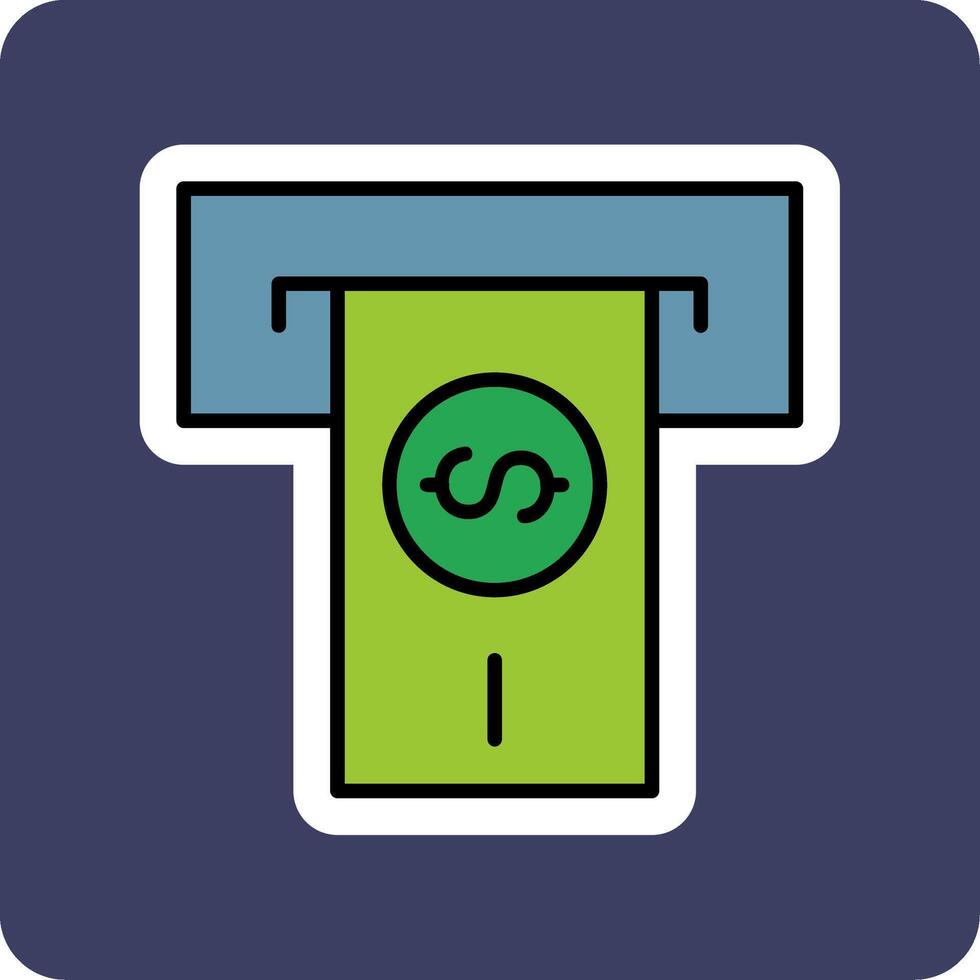 retirar dinero vector icono