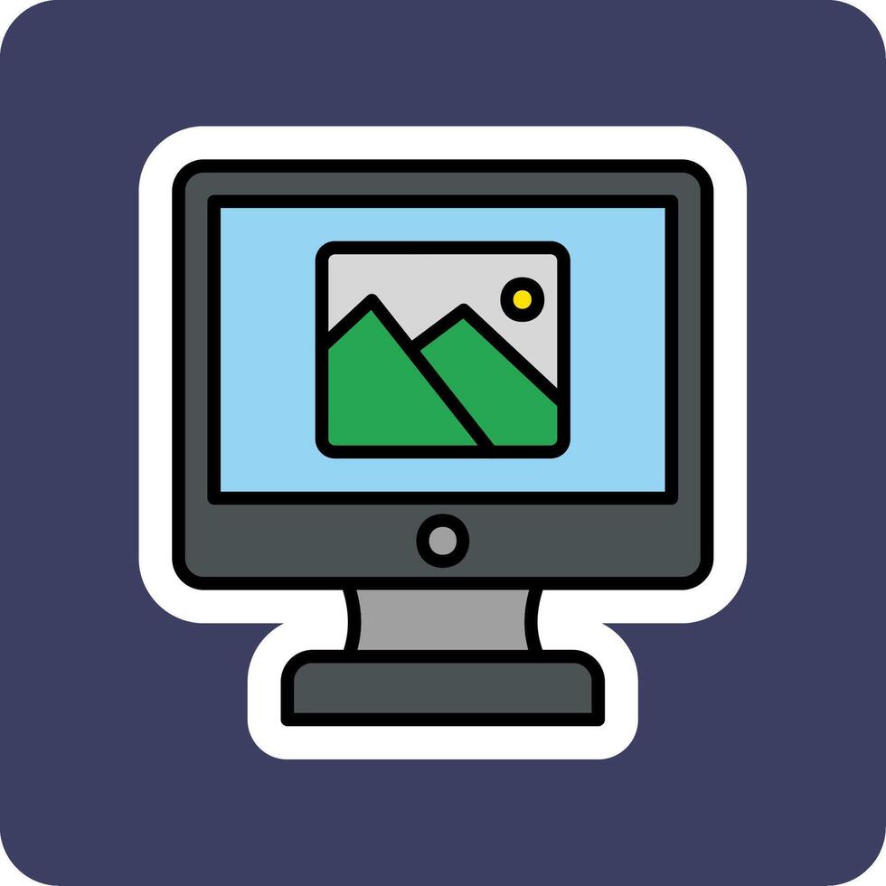 Computer Gallery Vector Icon