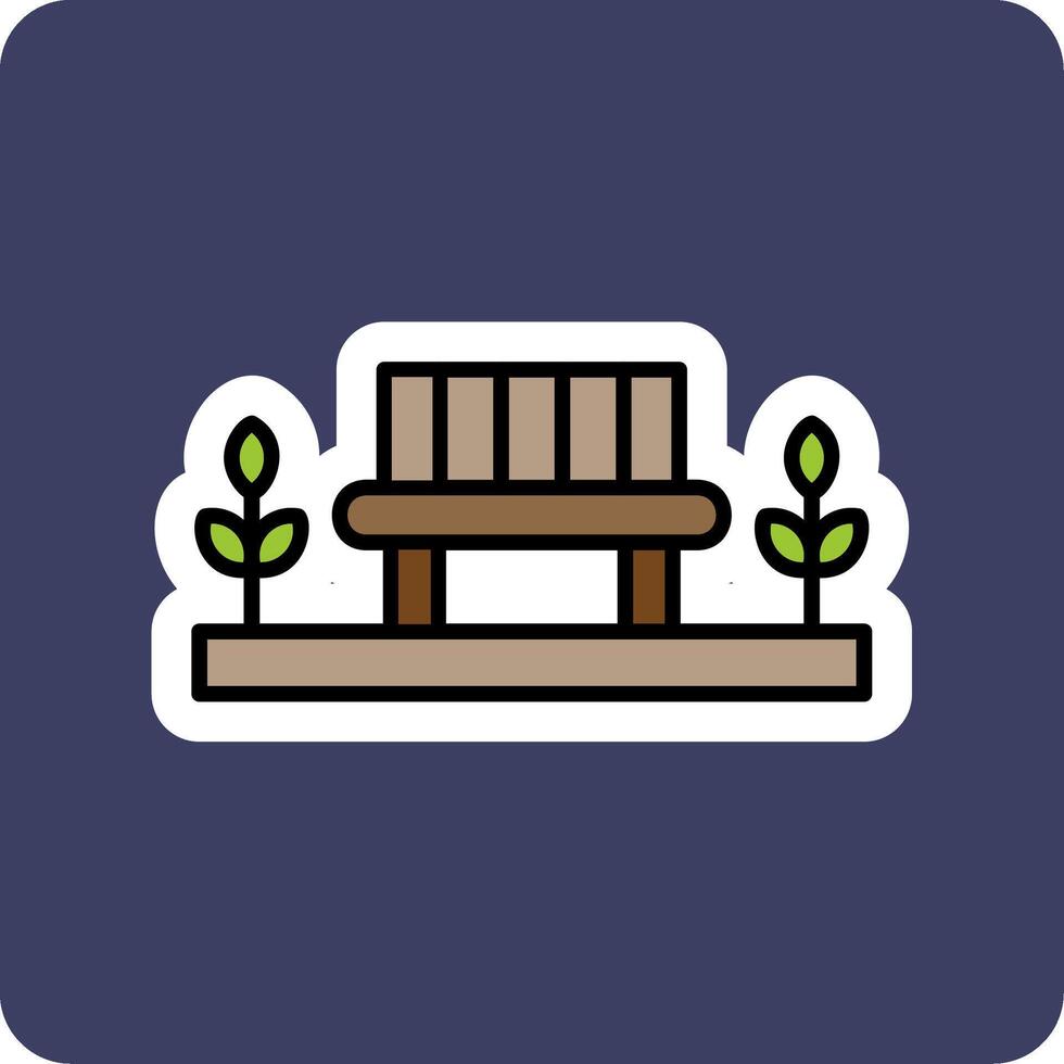 Park Bench Vector Icon