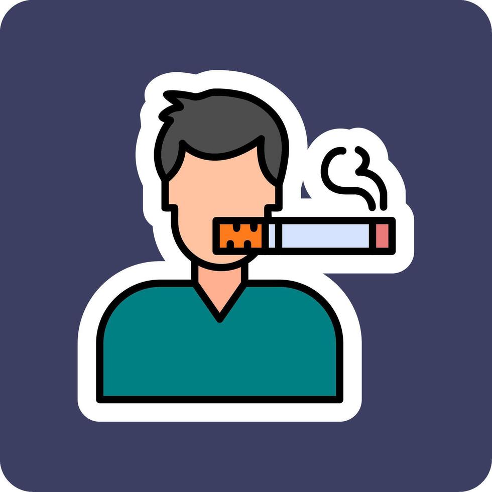 Man Smoking Vector Icon