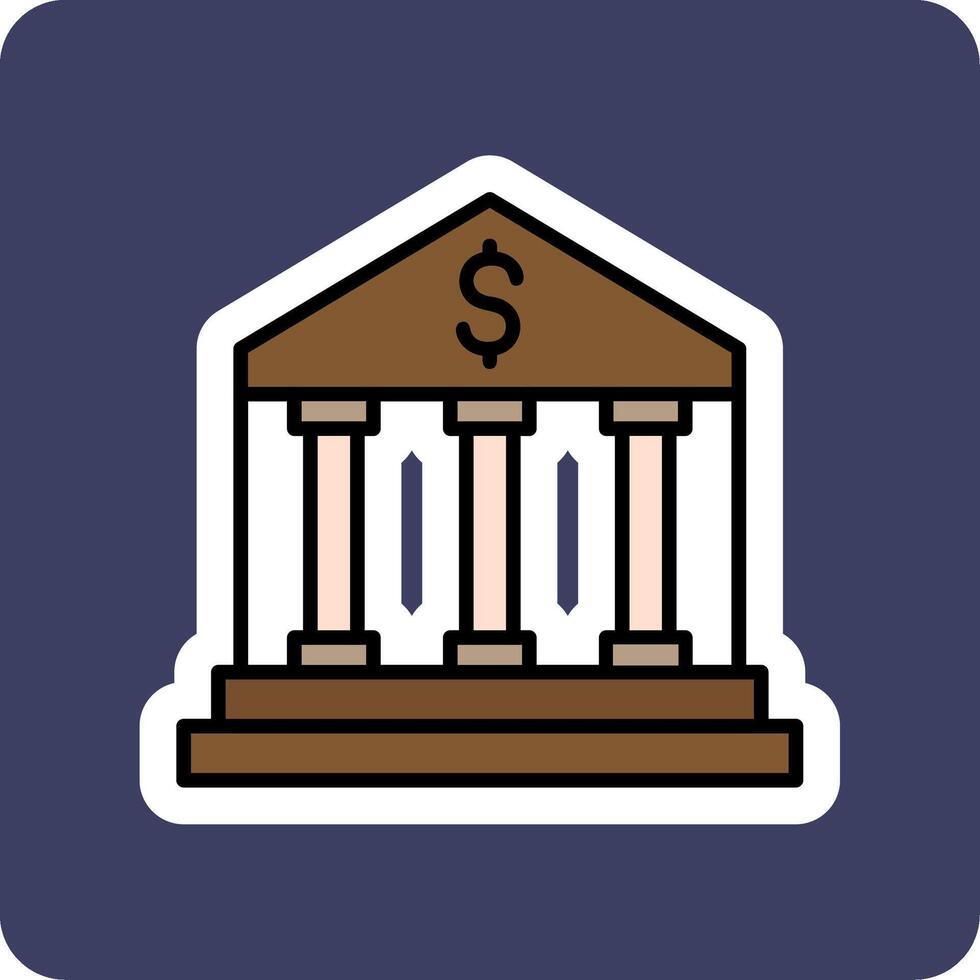 icono de vector de banco