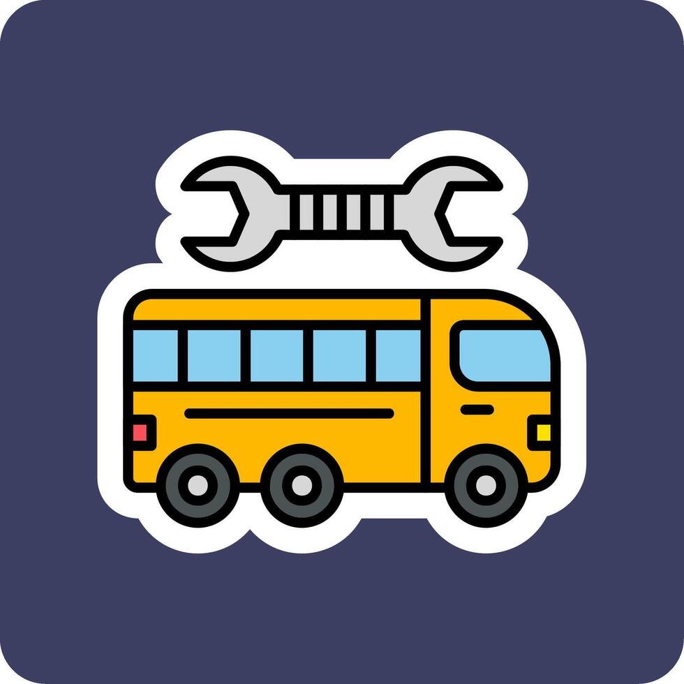 Repairing Bus Vector Icon