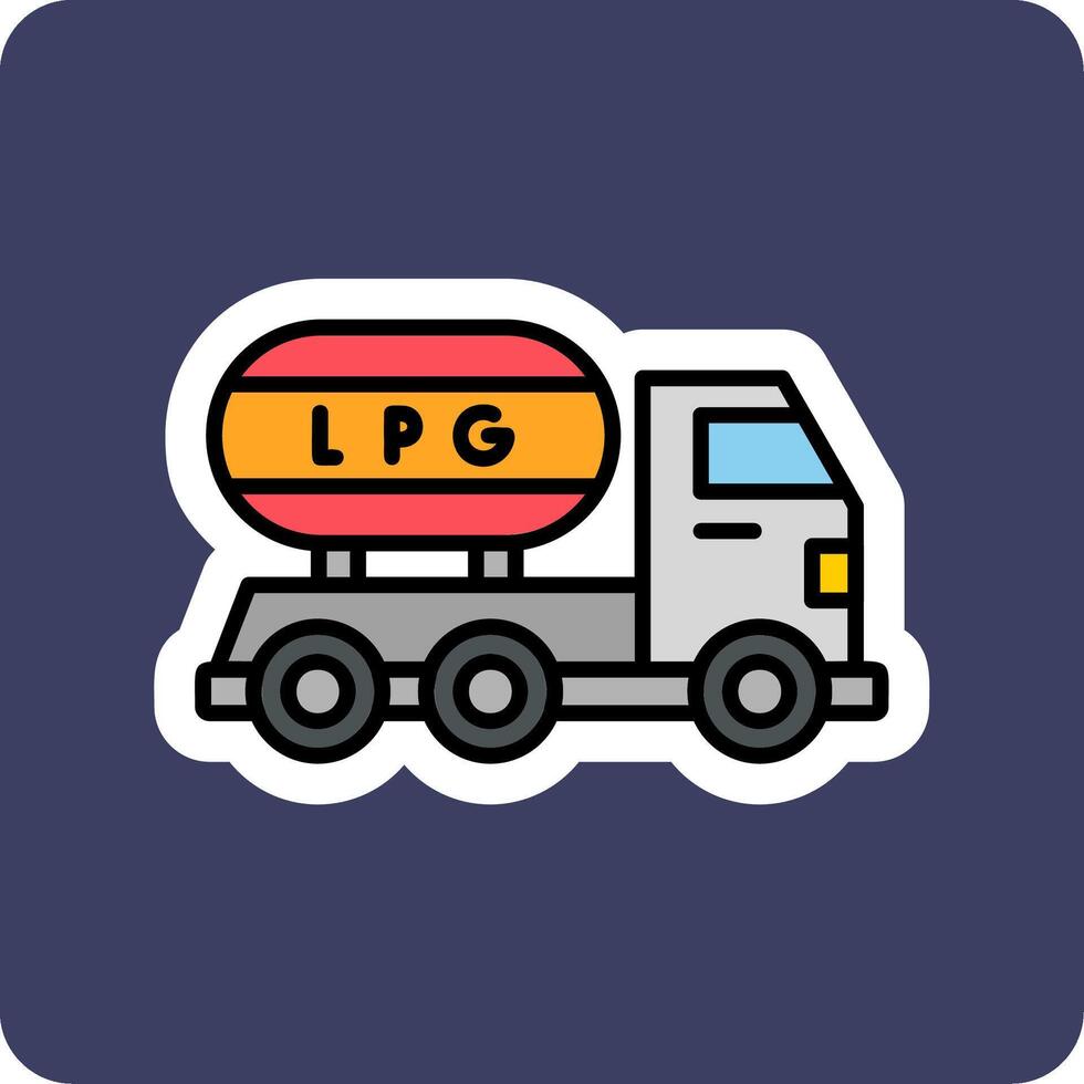 Gas Truck Vector Icon