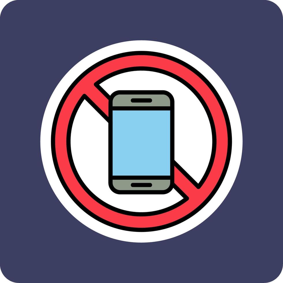 No Mobile Phone Vector Icon