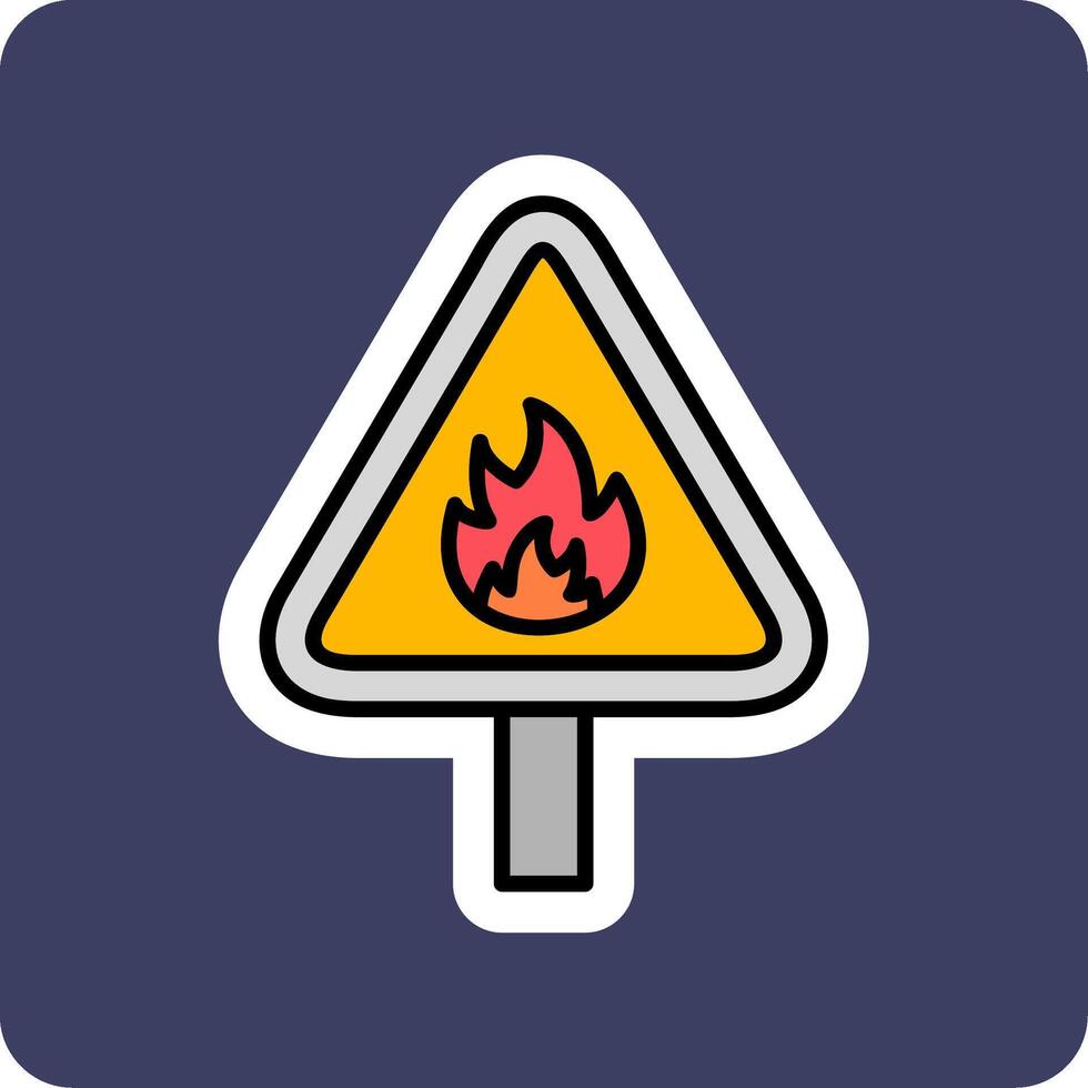 Flammable Vector Icon