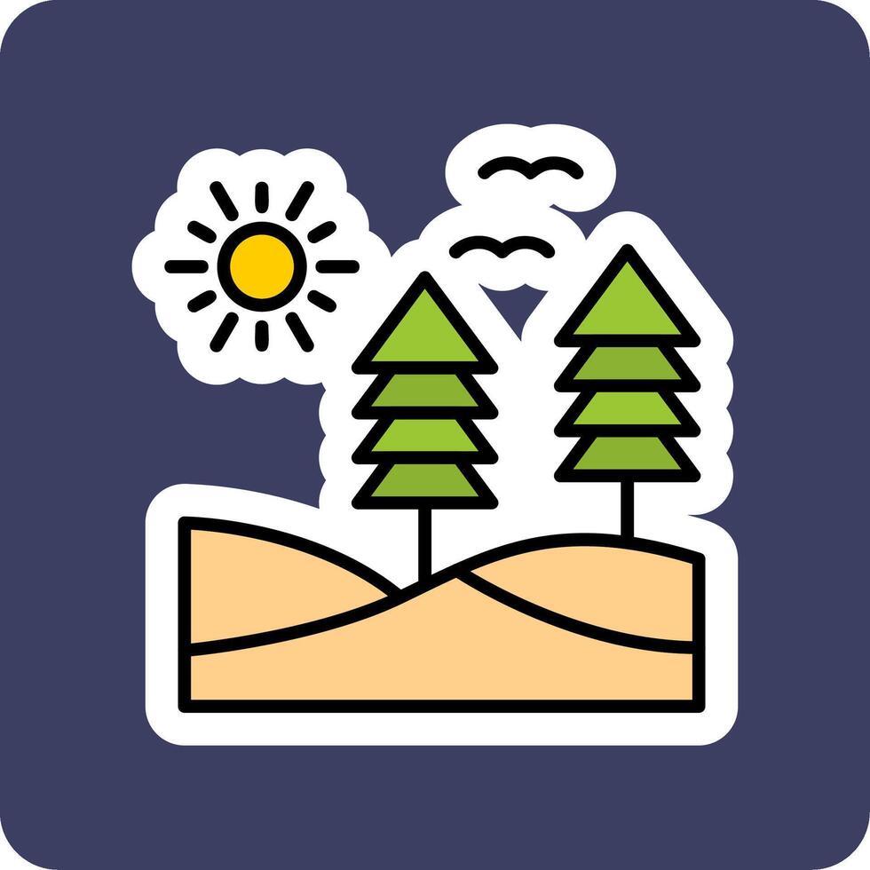 icono de vector de bosque