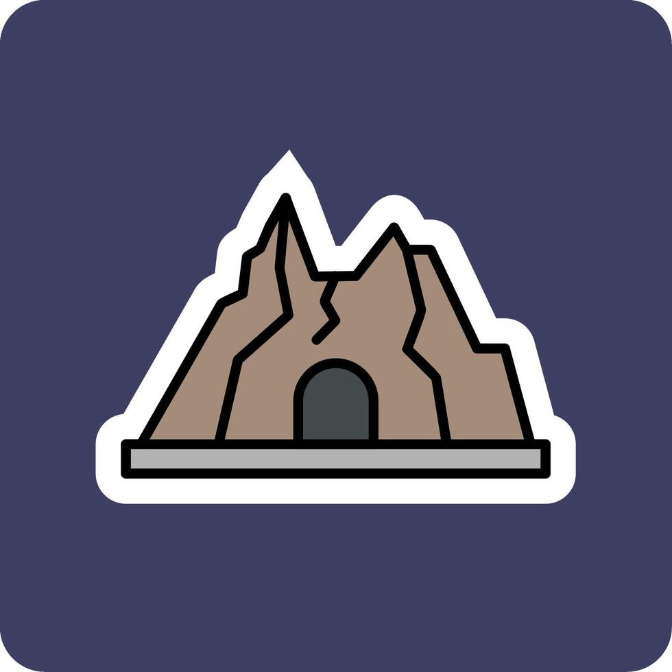 icono de vector de cueva