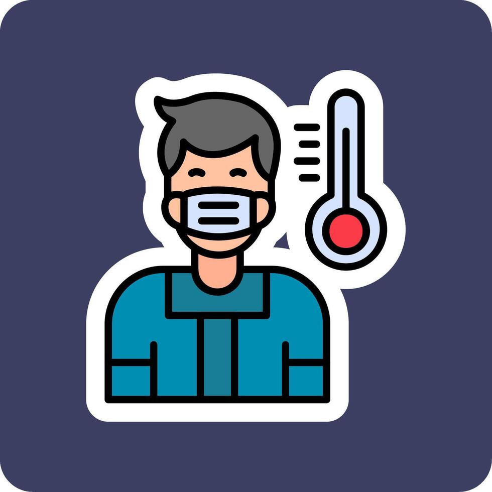 Men Fever Vector Icon