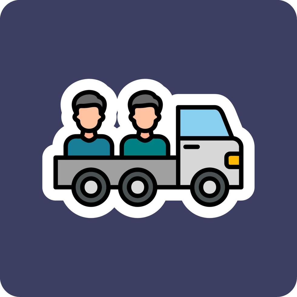 icono de vector de camioneta