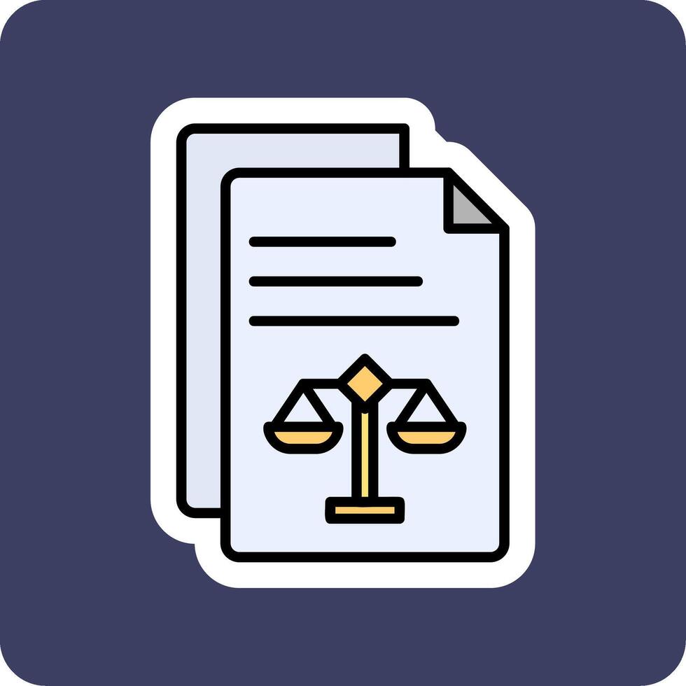 Legal Document Vector Icon