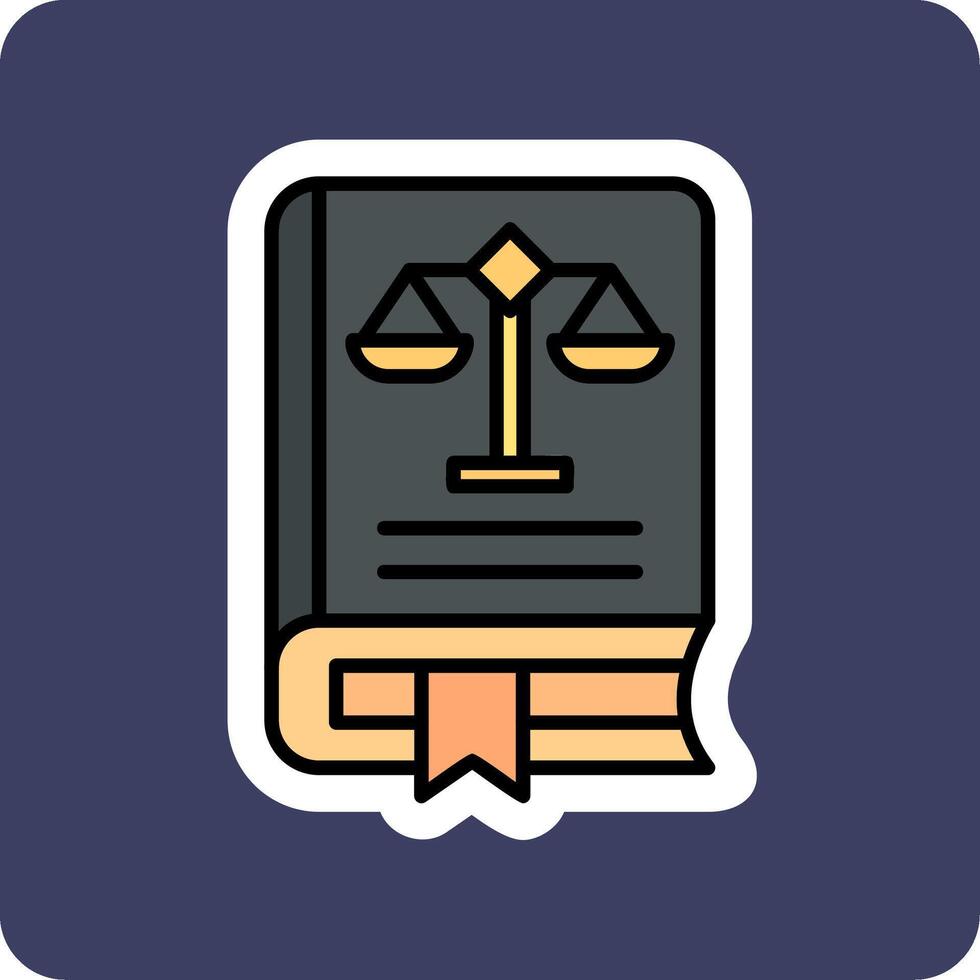 Law Book Vector Icon