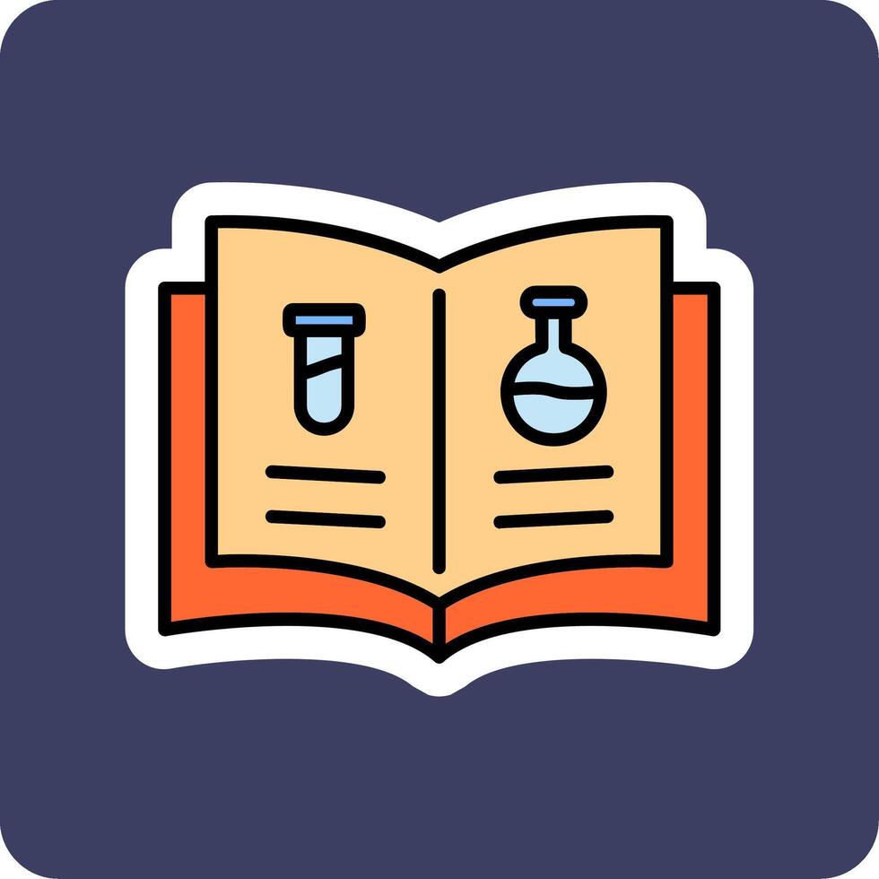 Ciencias libro vector icono