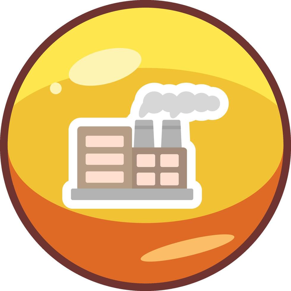 Nuclear Plant Vector Icon