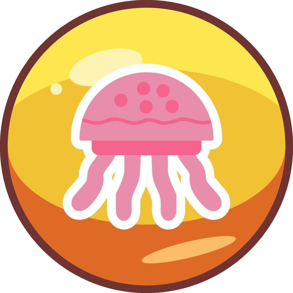 icono de vector de medusas