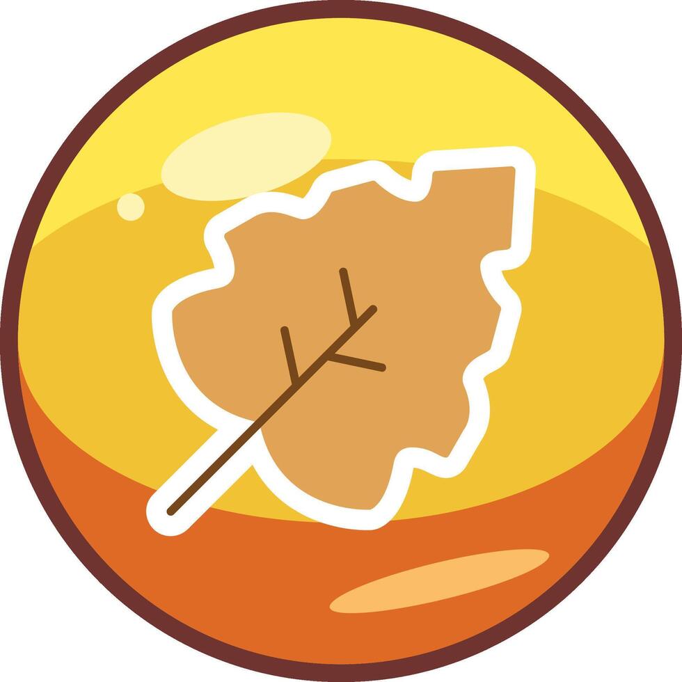 Autumn leaf Vector Icon