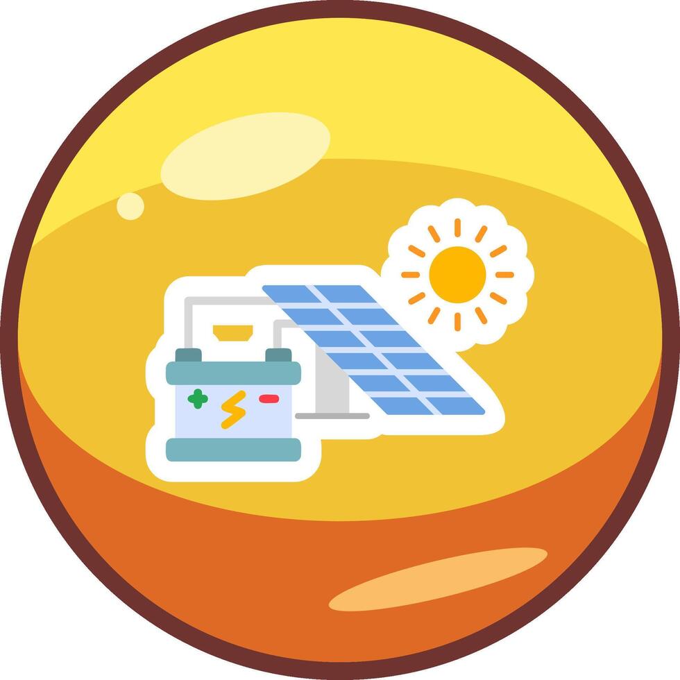 icono de vector de energía solar