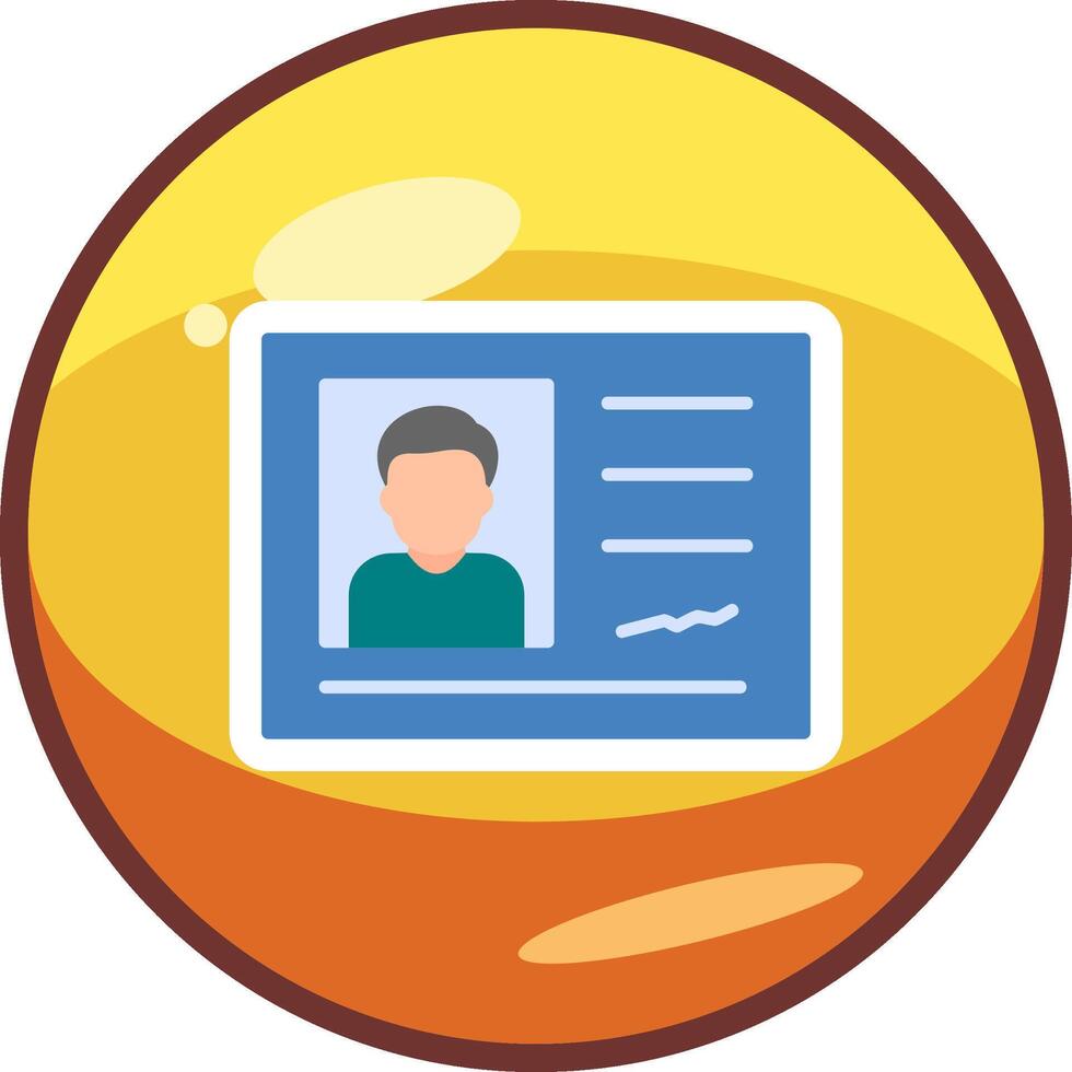 Identification Card Vector Icon