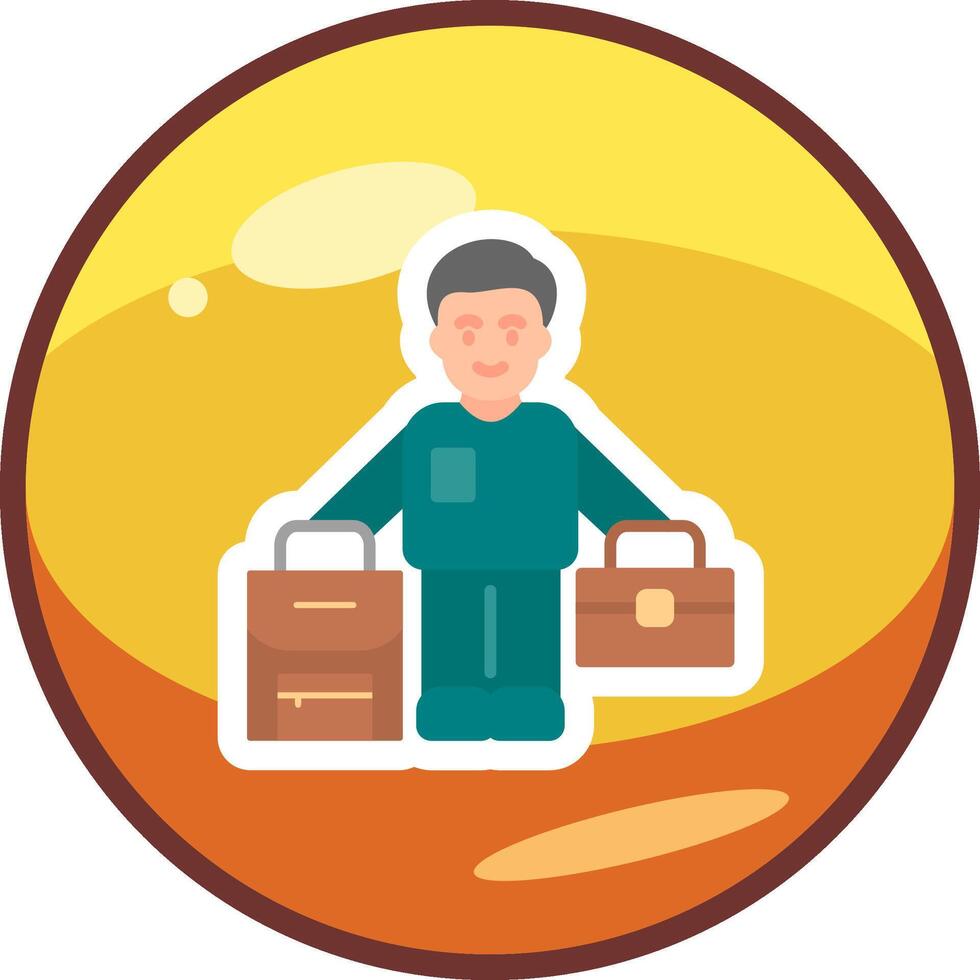 Refugee man Vector Icon