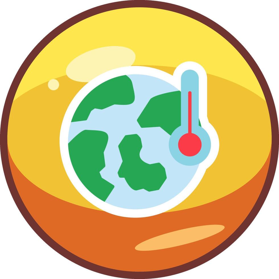 icono de vector de calentamiento global