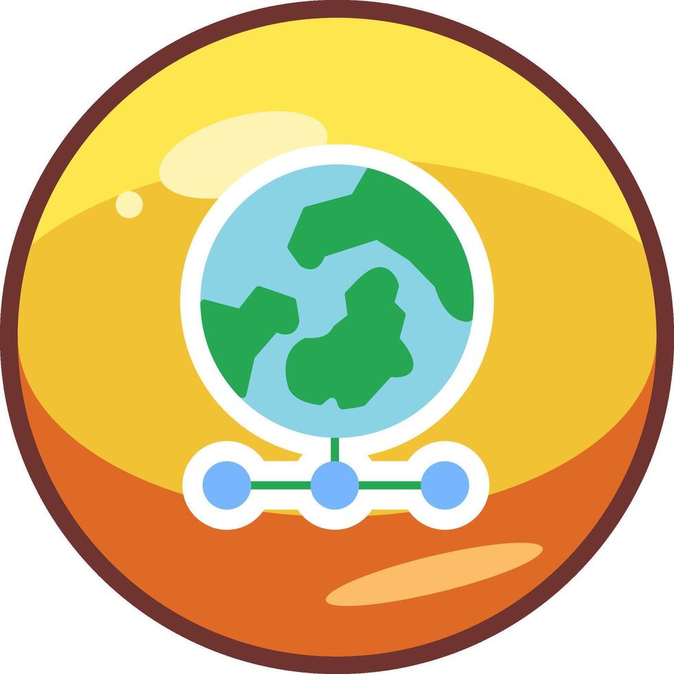 icono de vector de cuadrícula mundial