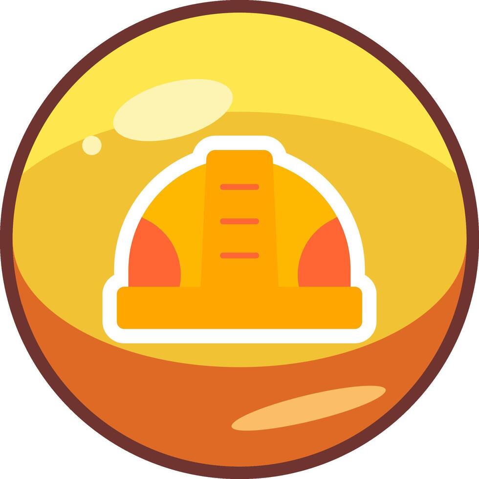 icono de vector de casco de construcción