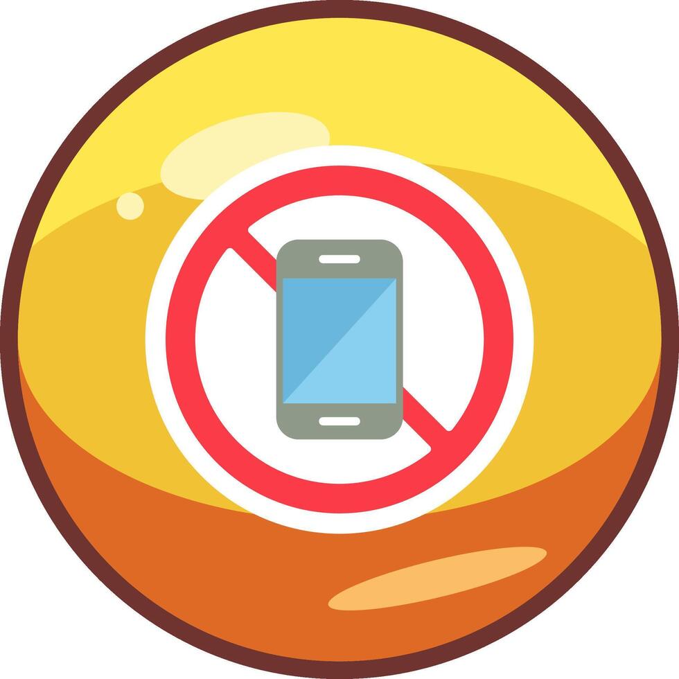 No Mobile Phone Vector Icon