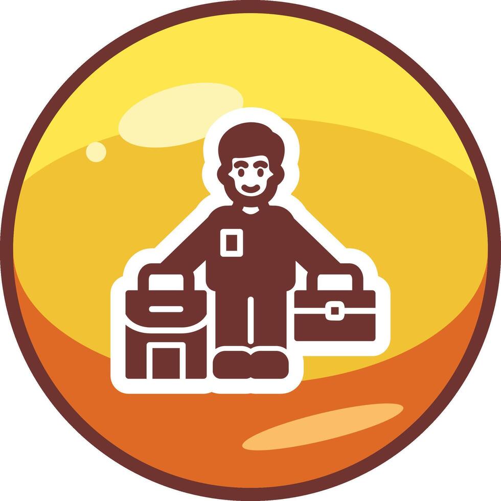 Refugee man Vector Icon