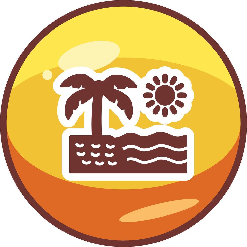 icono de vector de playa