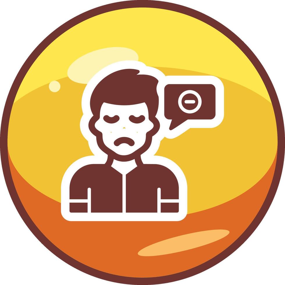 Negative Thinking Vector Icon
