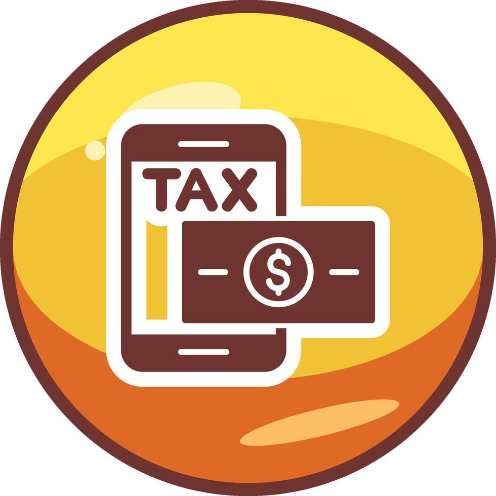 Online Tax Paid Vector Icon
