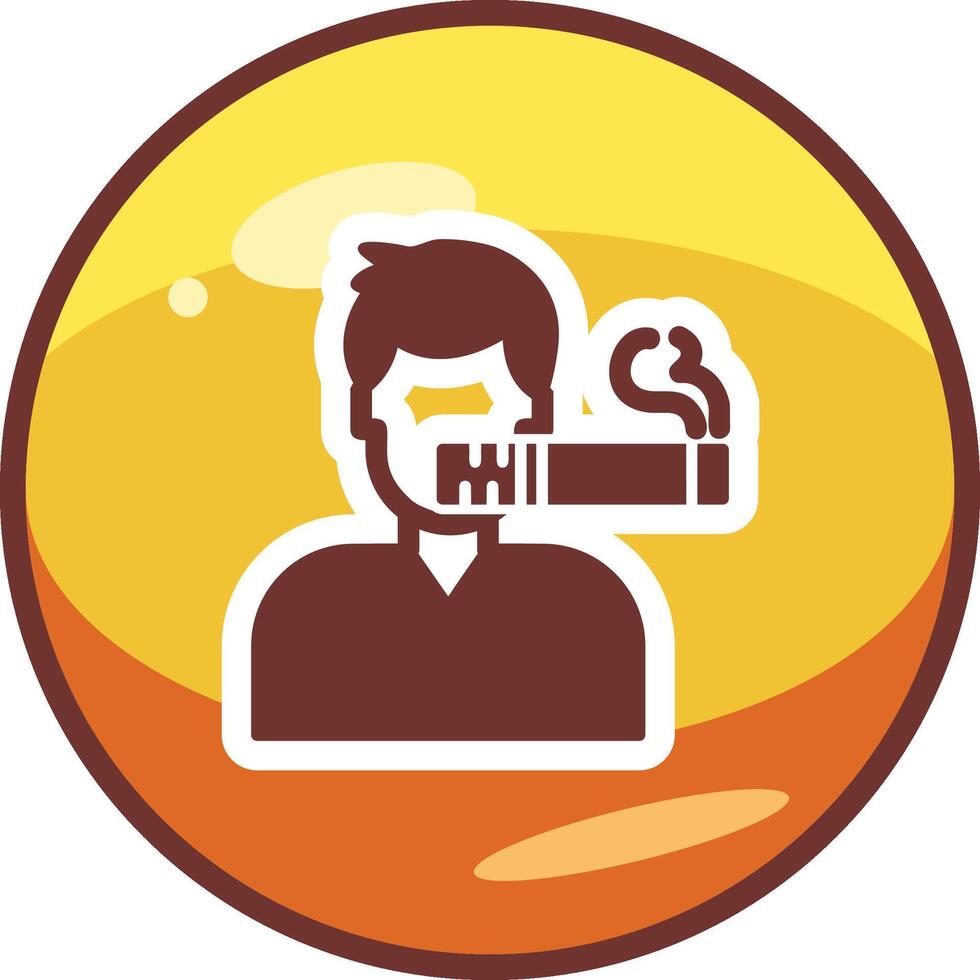 Man Smoking Vector Icon